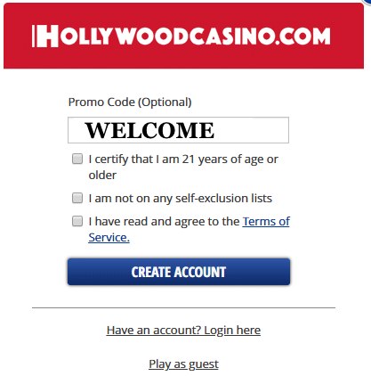 Hollywood Casino Online Promo